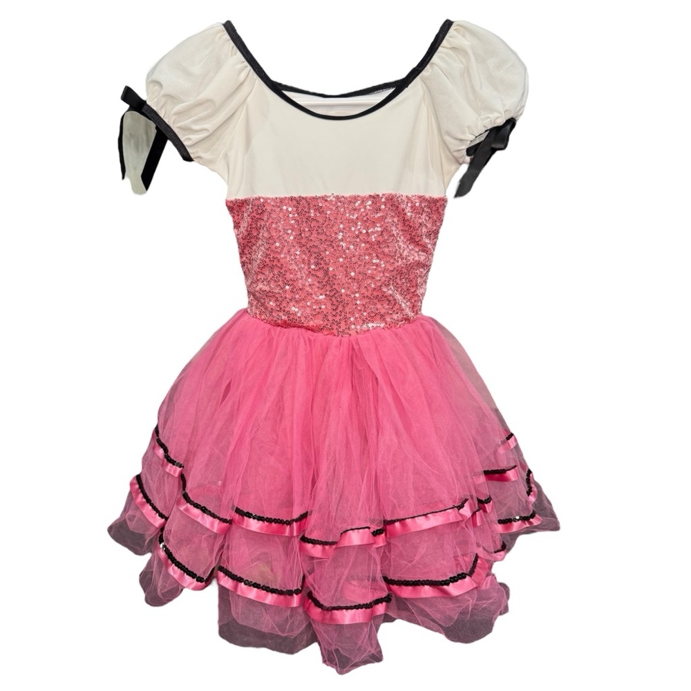 Weissman Showtime Pink White Dance Costume Dress MC Recital Ballet - Picture 4 of 5